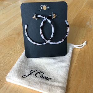 J Crew large lightweight hoop earrings